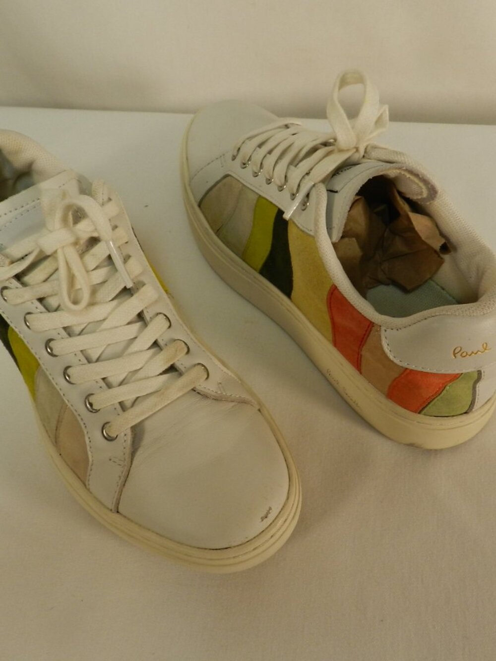 Paul Smith suede leather color-block shoes sneakers trainers Size Sz 37 US 7